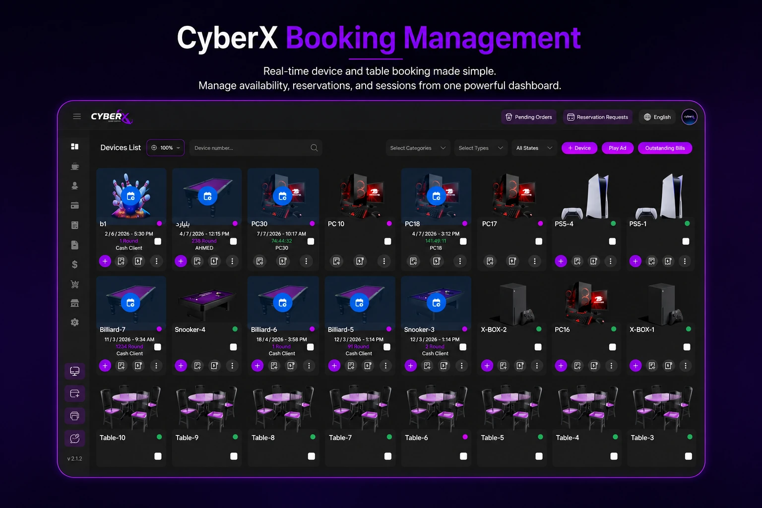 CyberX Booking